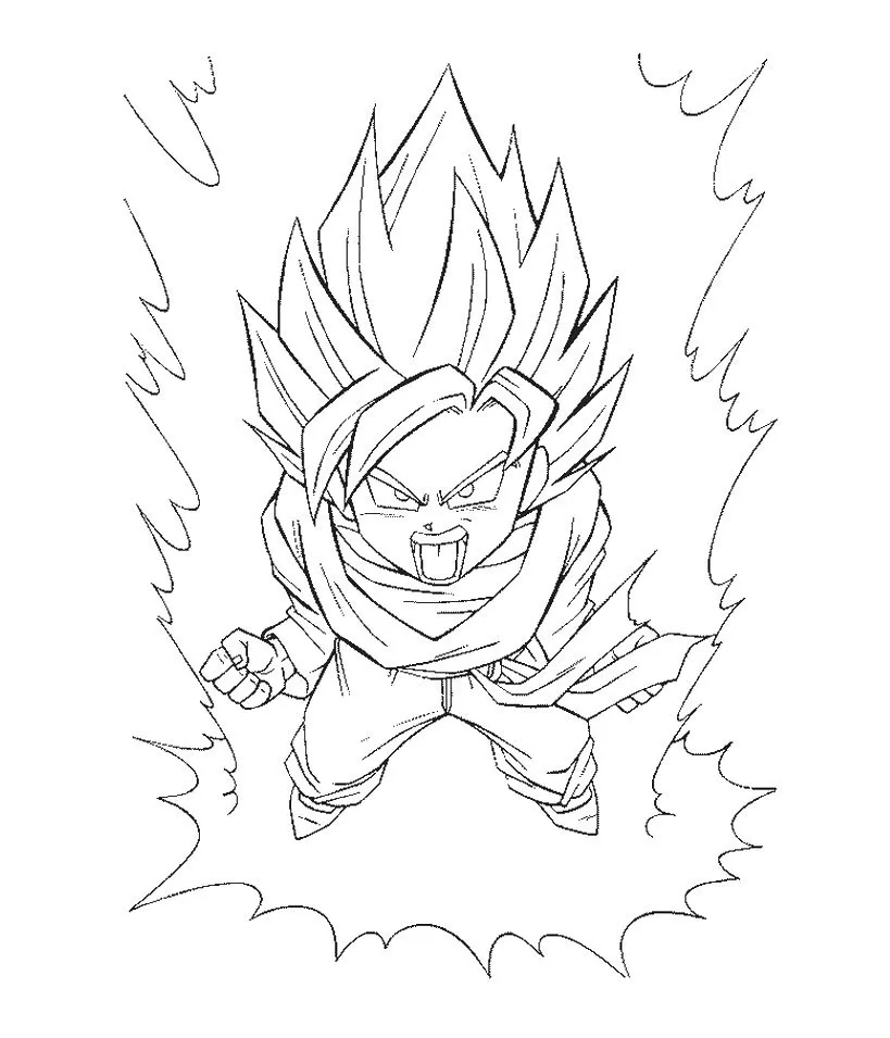 coloriage Dragon Ball Z et découpage à imprimer