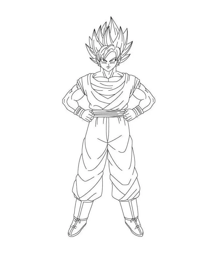 coloriage Dragon Ball Z a imprimer gratuit 1