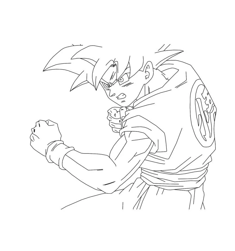 coloriage Dragon Ball Z à imprimer pour enfant de 3 ans