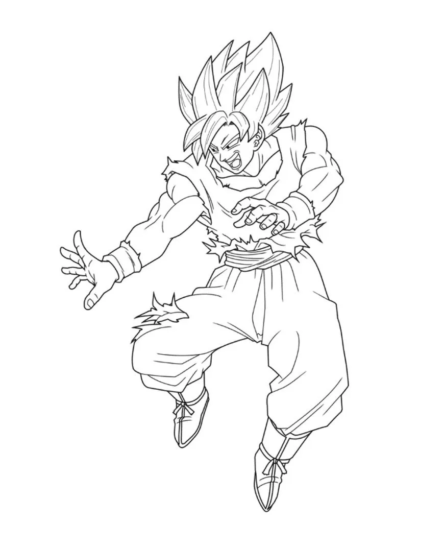 coloriage Dragon Ball Z pour enfant a imprimer gratuit