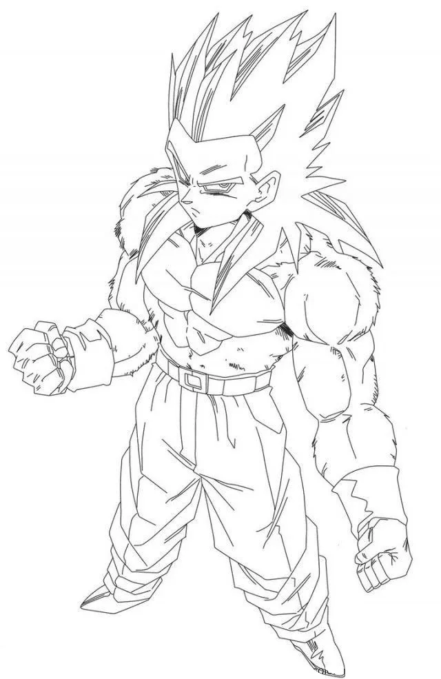 image de coloriage Dragon Ball Z pour enfant