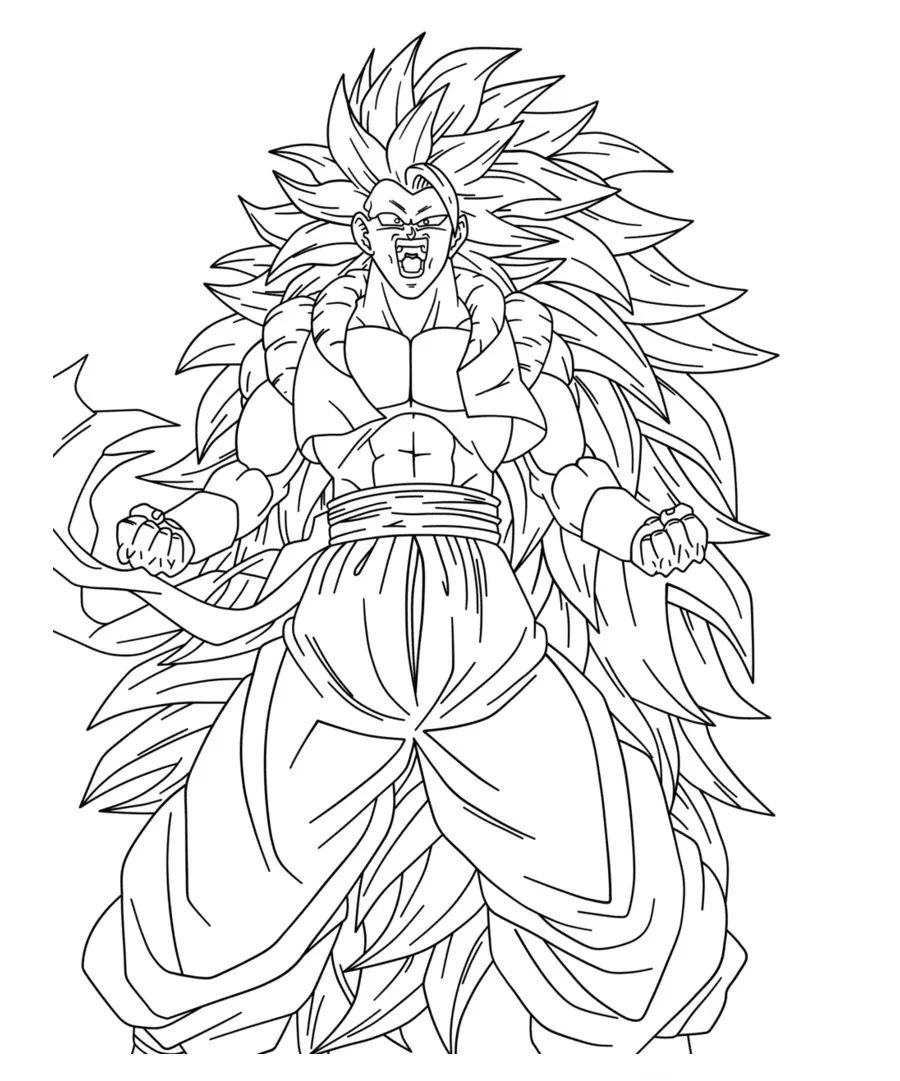 coloriage Dragon Ball Z à imprimer pour enfant de 4 ans