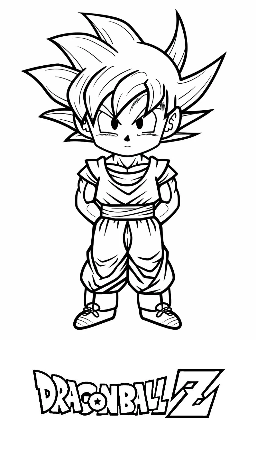 coloriage Dragon Ball Z à imprimer kawaii