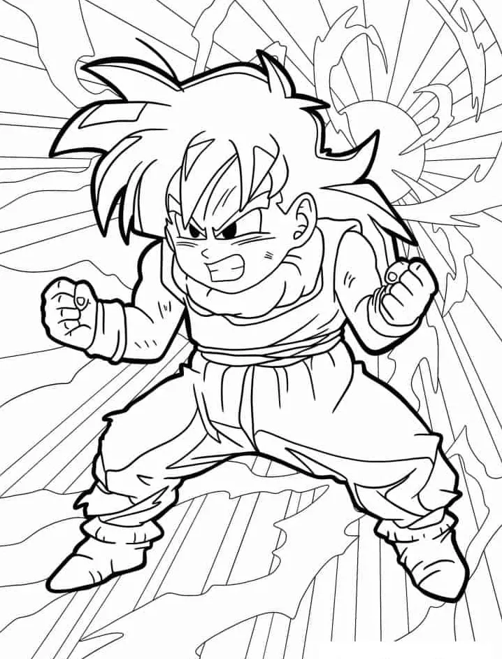 coloriage Dragon Ball Z gratuit pour enfants