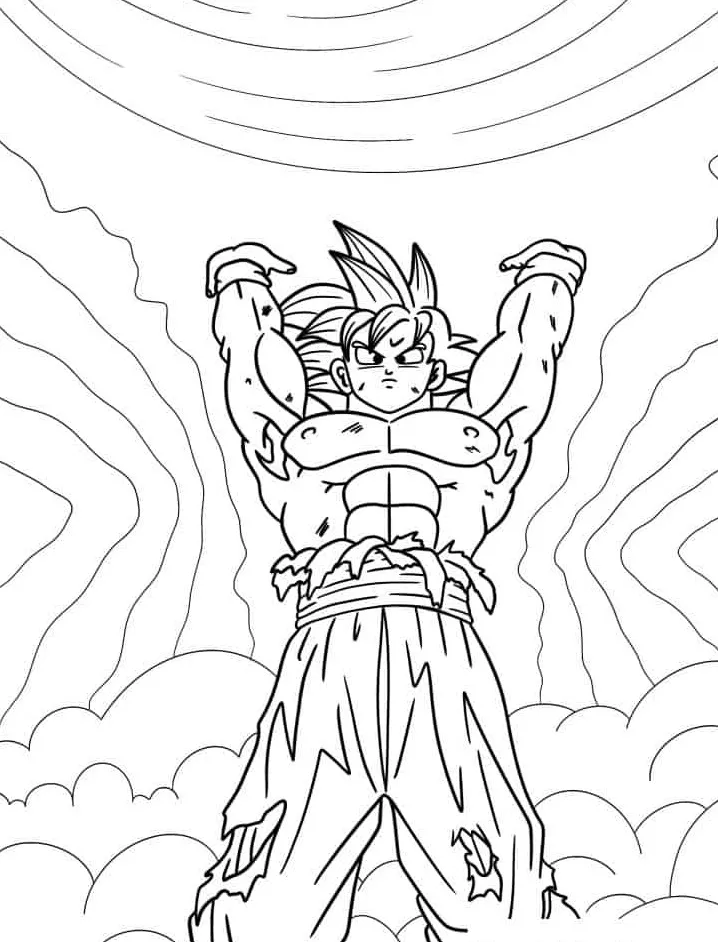 coloriage Dragon Ball Z gratuit a imprimer