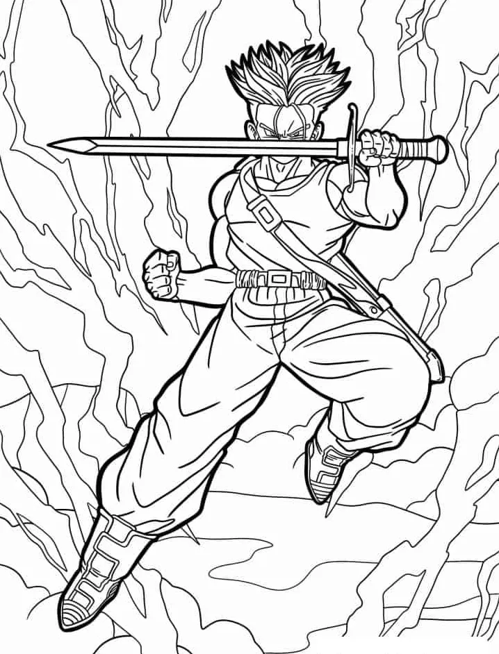 coloriage Dragon Ball Z à imprimer pdf