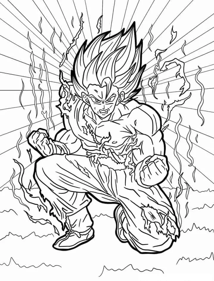 coloriage Dragon Ball Z de pour enfants