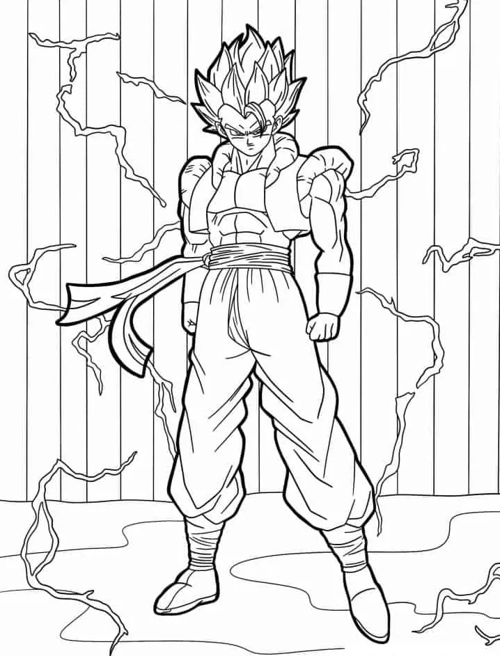 coloriage Dragon Ball Z educatif pour enfant