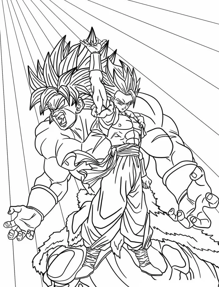 image de coloriage Dragon Ball Z pour enfant 1