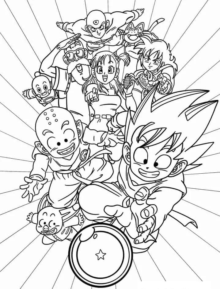 image de coloriage Dragon Ball Z pour enfant 2