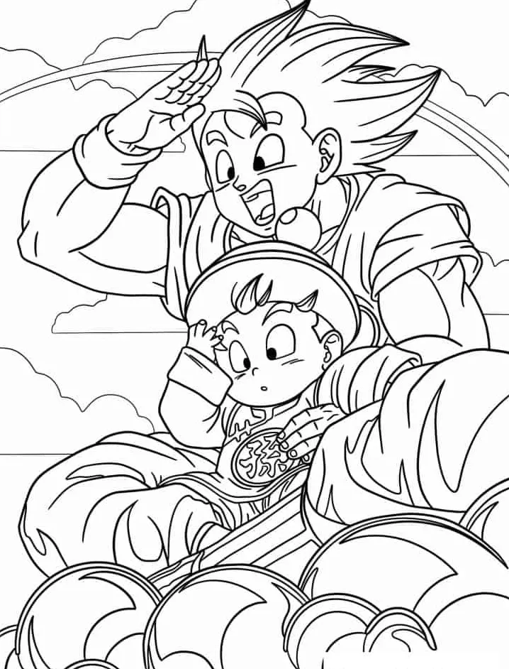 coloriage Dragon Ball Z à imprimer gratuit