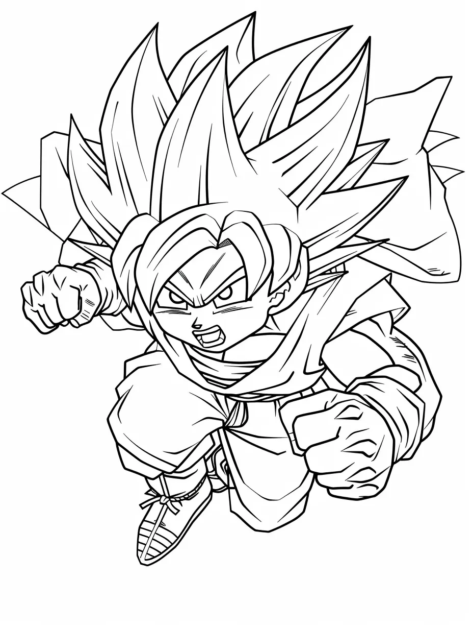 coloriage Dragon Ball Z et apprentissage