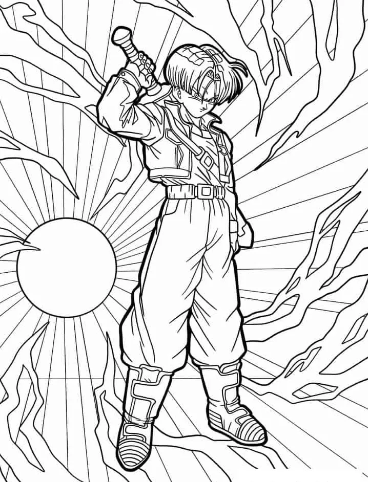 coloriage Dragon Ball Z gratuit à imprimer 2