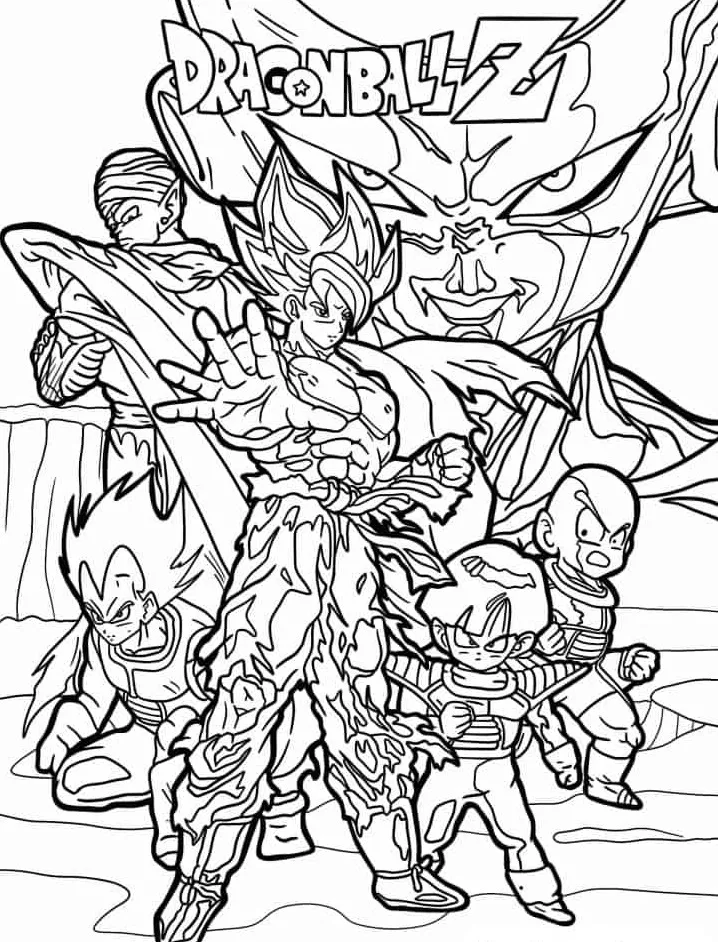 image pour coloriage Dragon Ball Z enfant