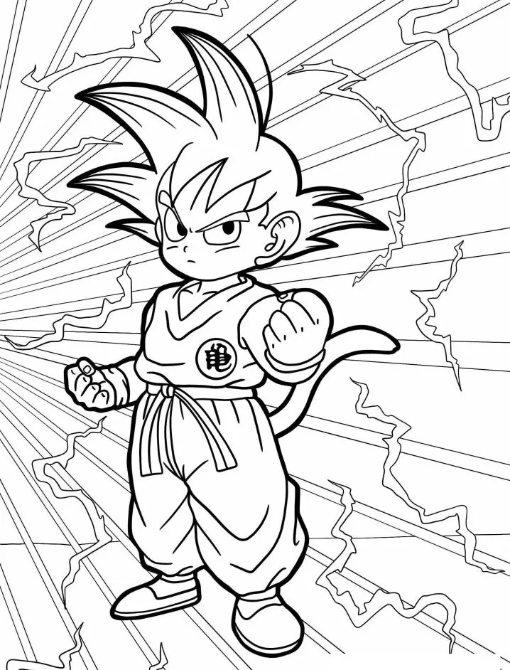 coloriage Dragon Ball Z a dessiner en ligne 1