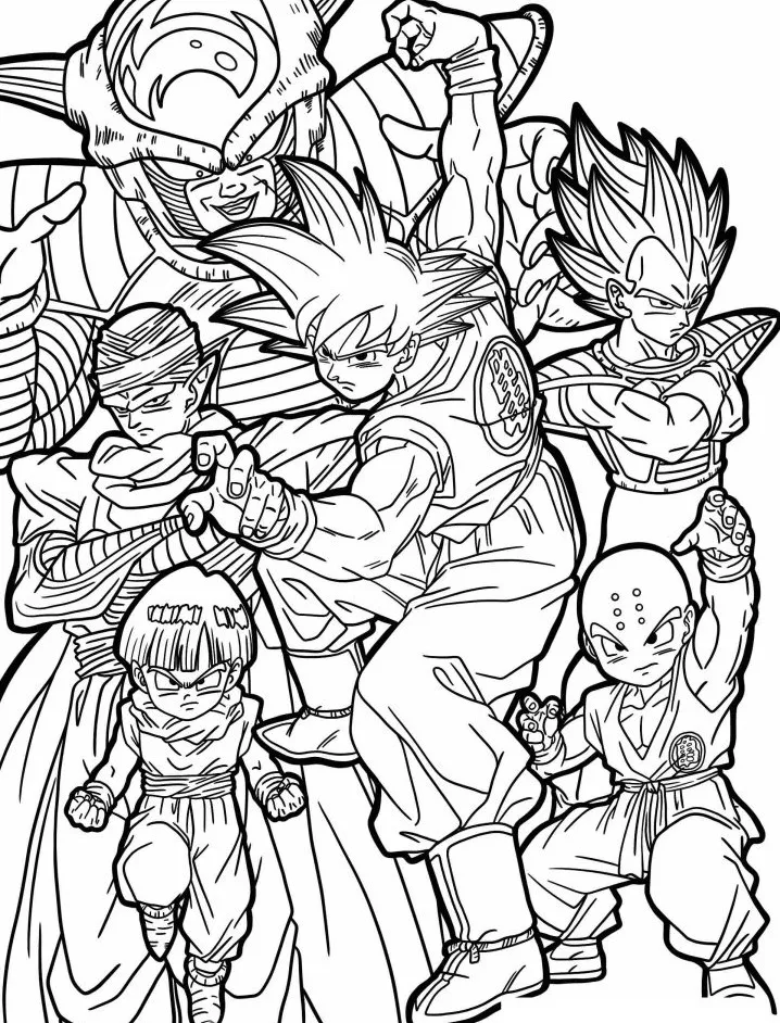 imprimer coloriage Dragon Ball Z gratuit