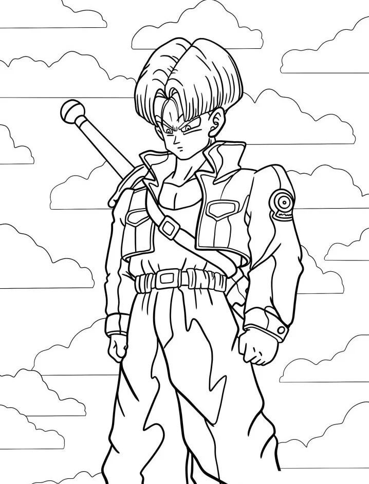 coloriage Dragon Ball Z pour enfant de 3 ans