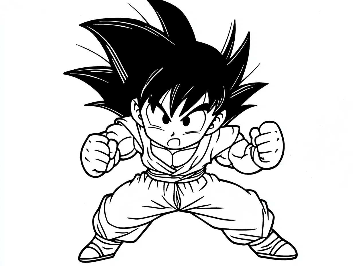 coloriage Dragon Ball Z à imprimer pour enfant de 4 ans 1