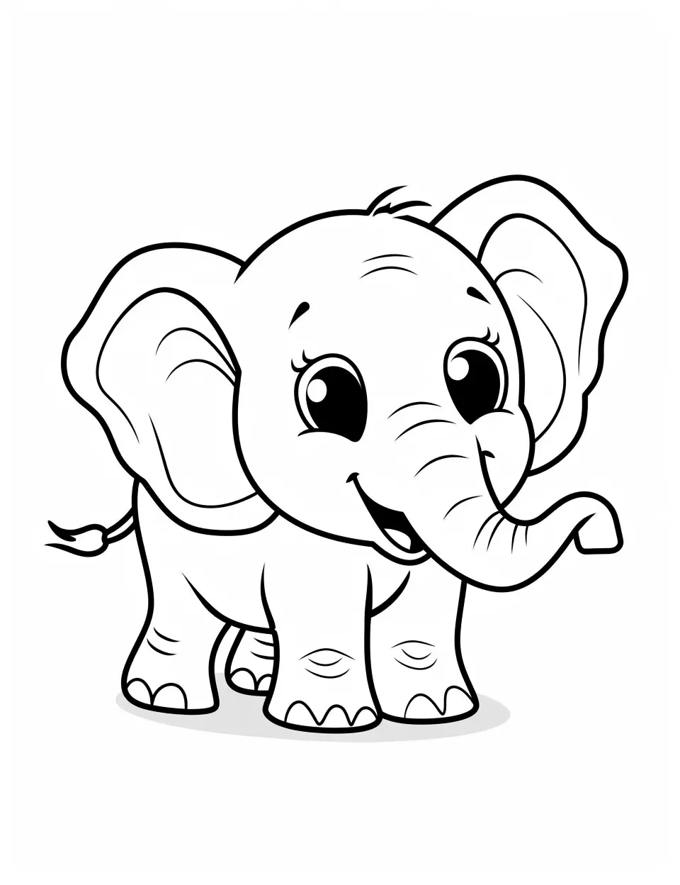 coloriage Elephant pour enfants a imprimer gratuit