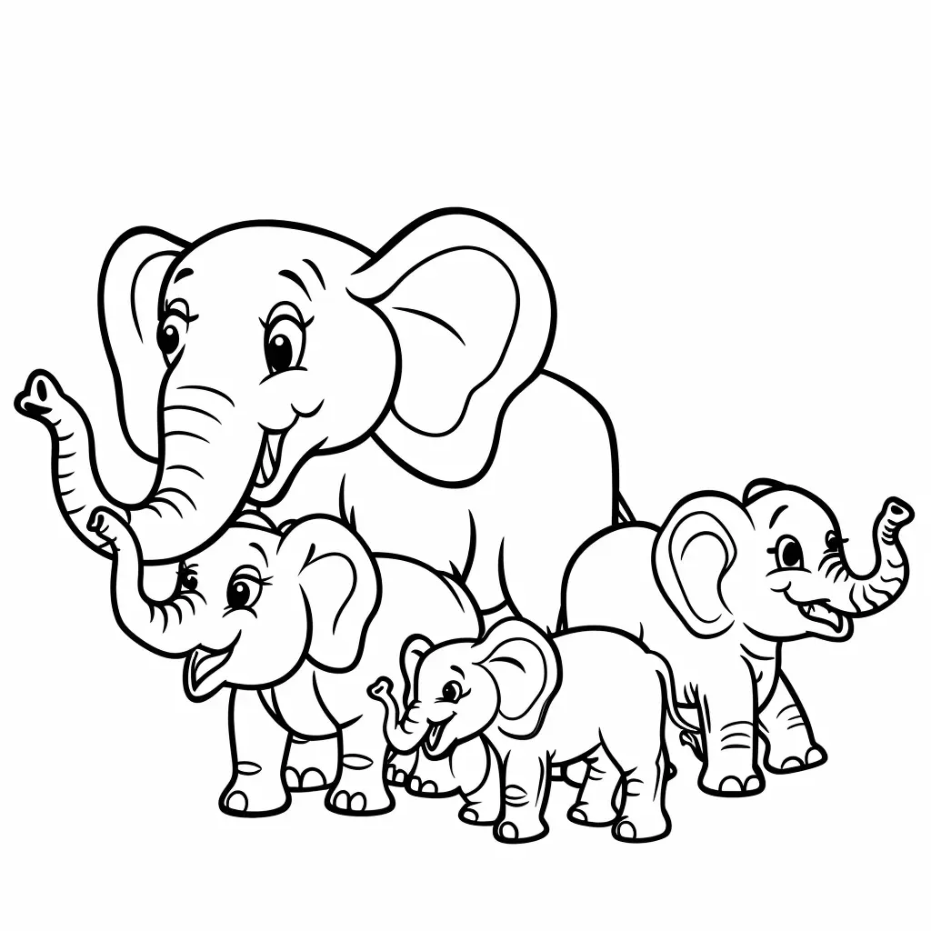 coloriage Elephant et decoupage a imprimer gratuit 1