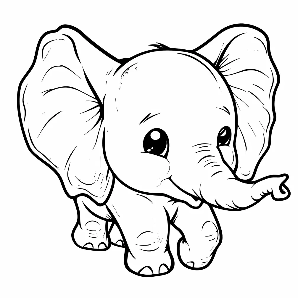 télécharger coloriage Elephant gratuit 1