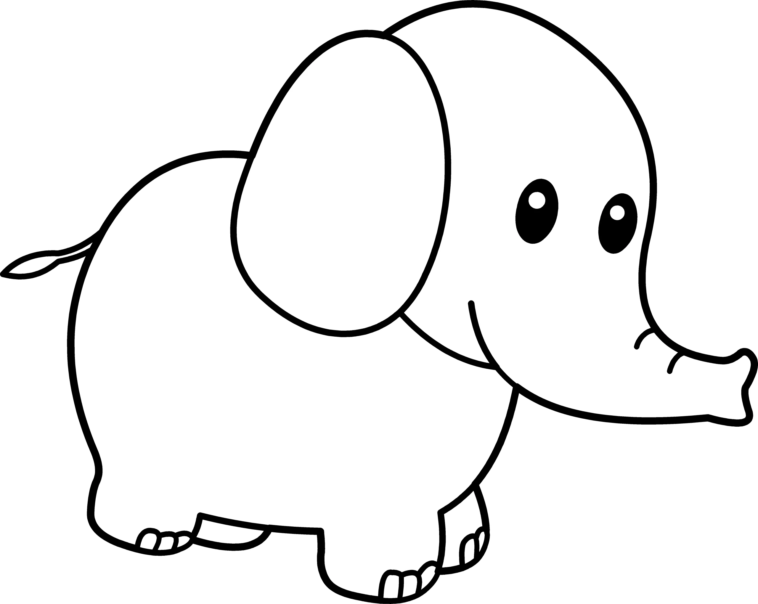 coloriage Elephant pour primaire