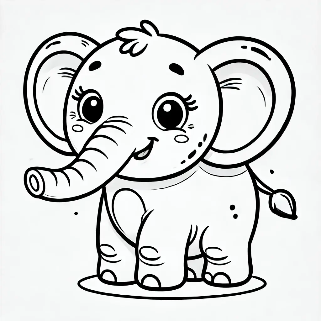 coloriage Elephant a colorier en ligne 1