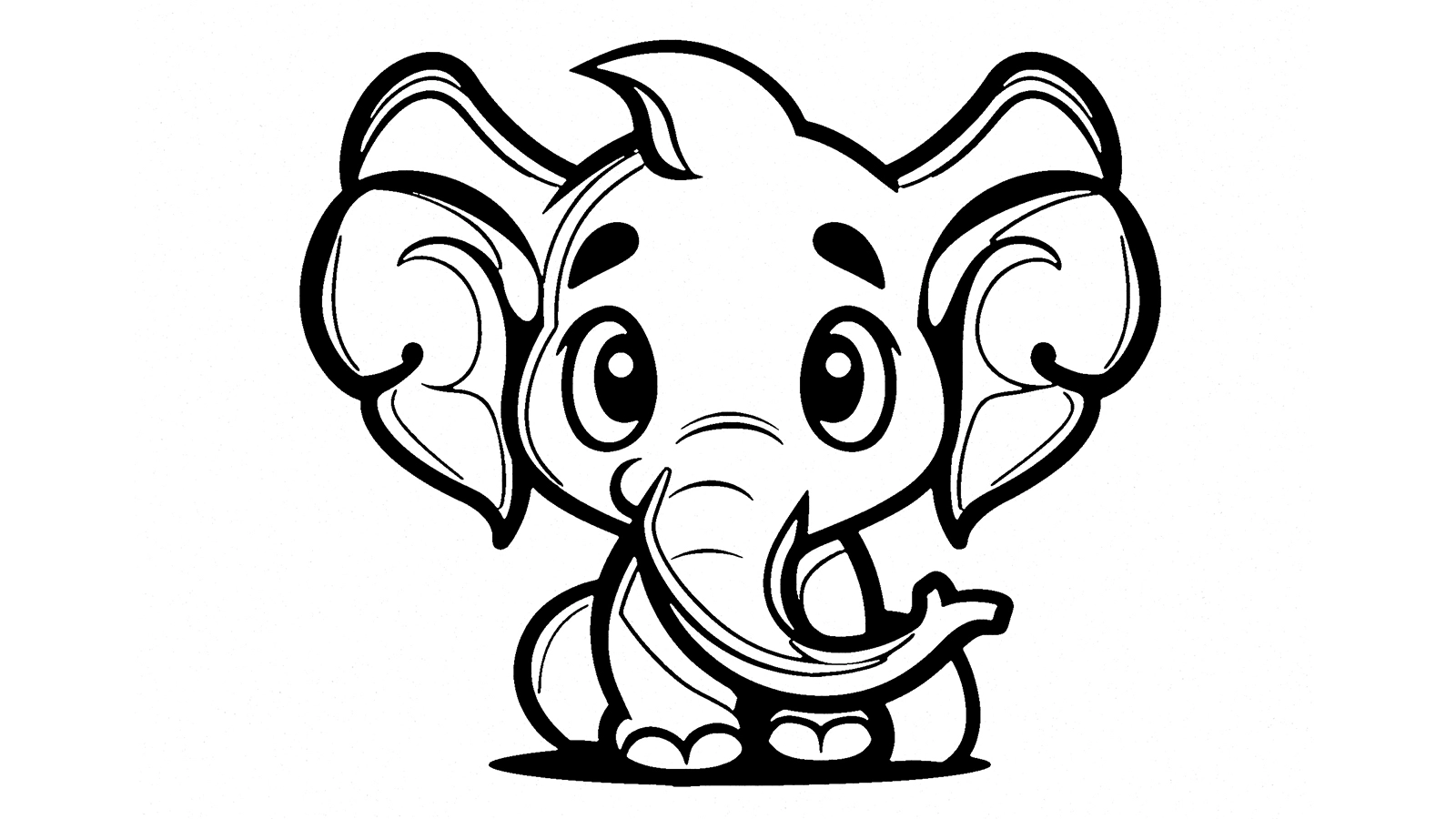 coloriage Elephant de pour enfants