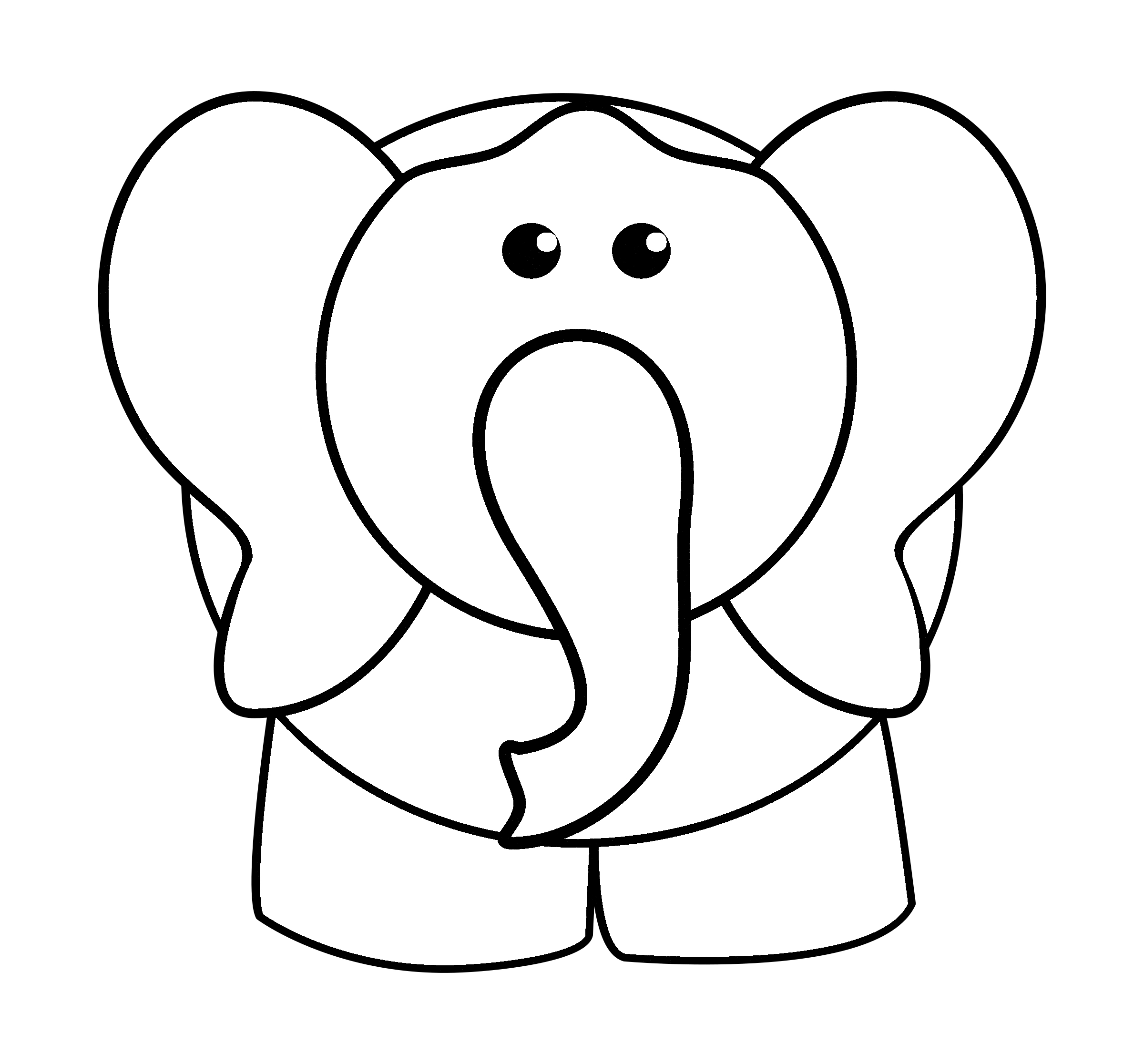 imprimer coloriage Elephant gratuit