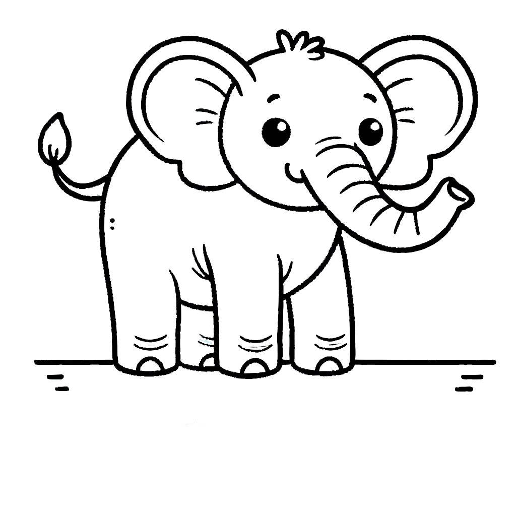 coloriage Elephant a colorier en ligne gratuitement 1