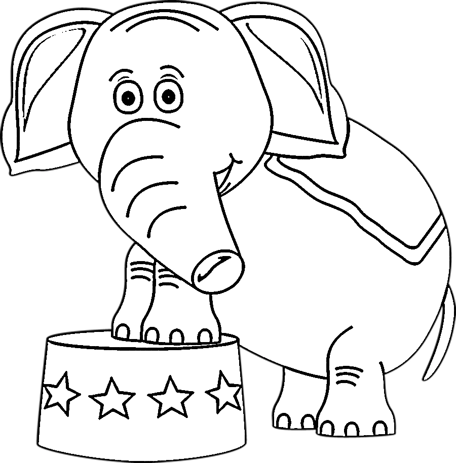 coloriage Elephant pour enfant a imprimer gratuit