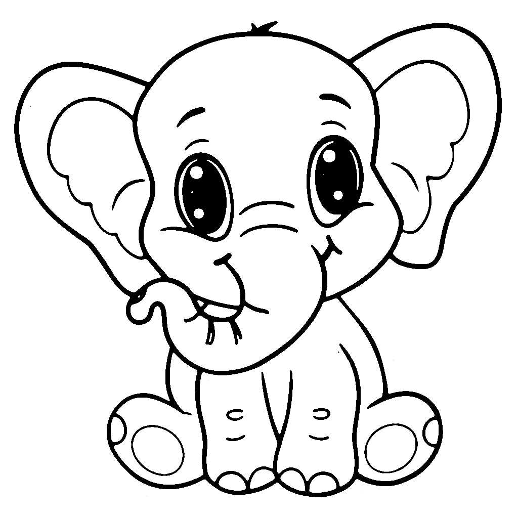 coloriage Elephant a colorier en ligne