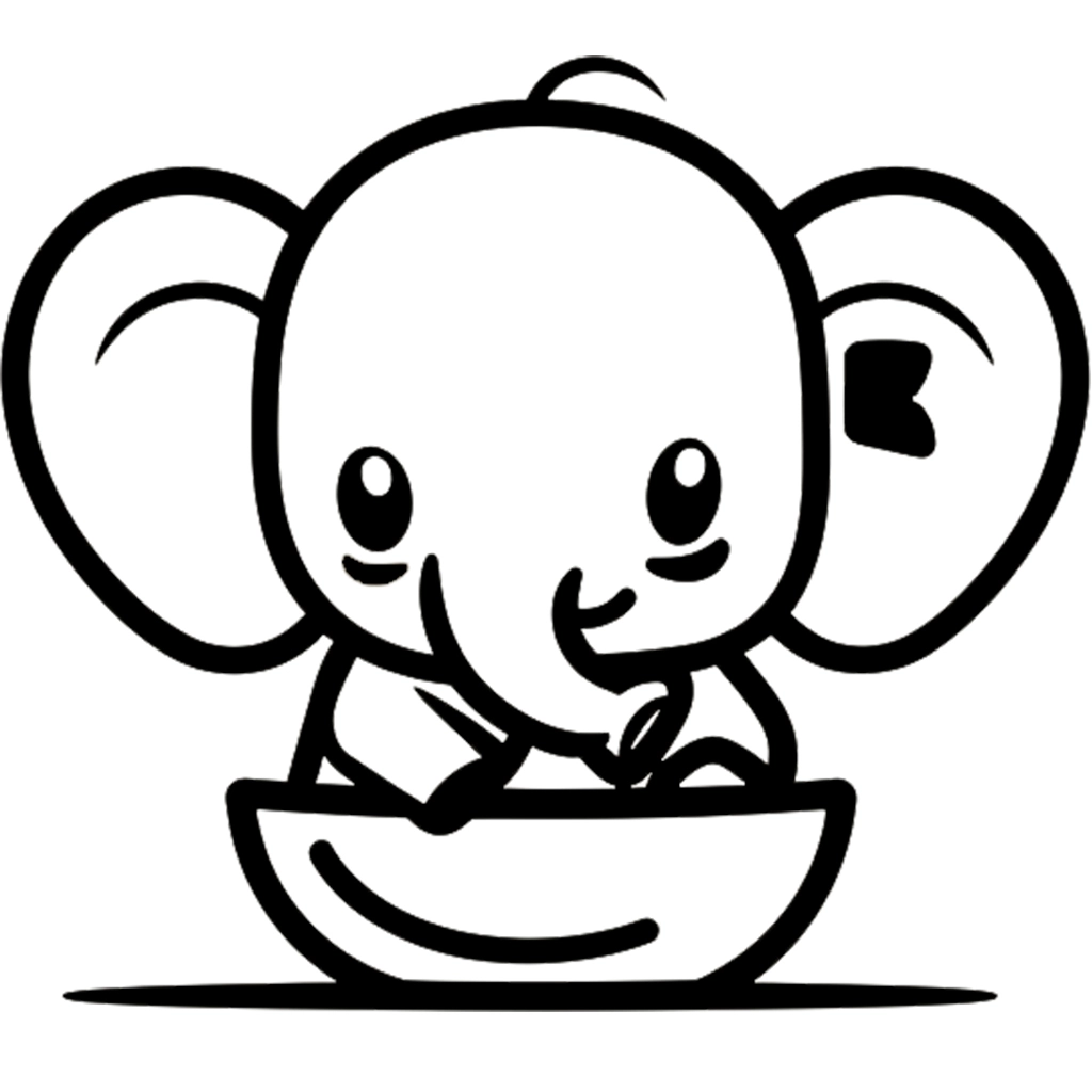 télécharger coloriage Elephant gratuit