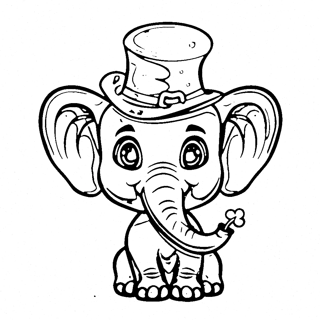 coloriage Elephant a imprimer gratuit