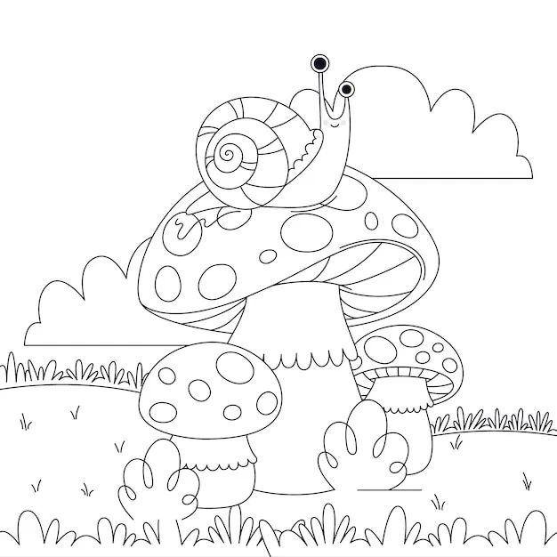 coloriage Escargot pour enfant de 5 ans 1