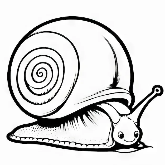 coloriage Escargot à imprimer pour enfant de 6 ans 1