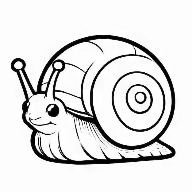 coloriage Escargot et découpage à imprimer 1