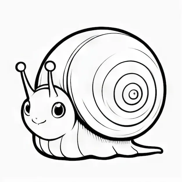 coloriage Escargot et decoupage a imprimer gratuit