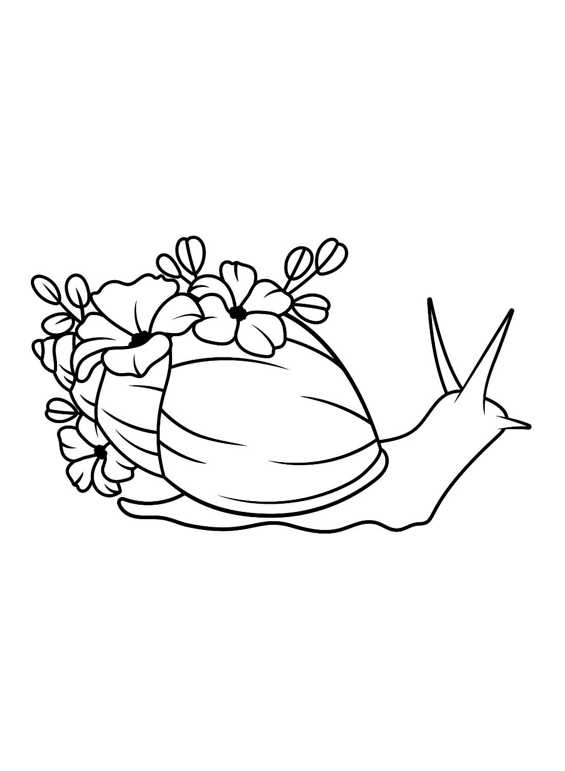 coloriage Escargot à imprimer pour enfant de 2 ans