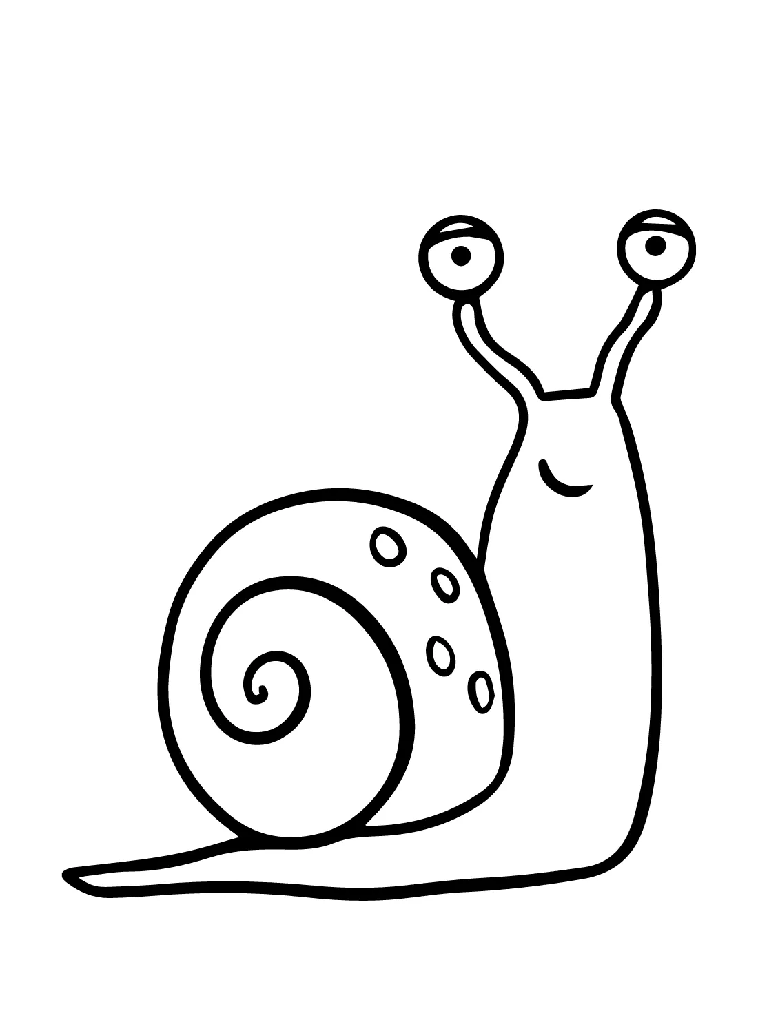 coloriage Escargot a imprimer pour enfant de 4 ans