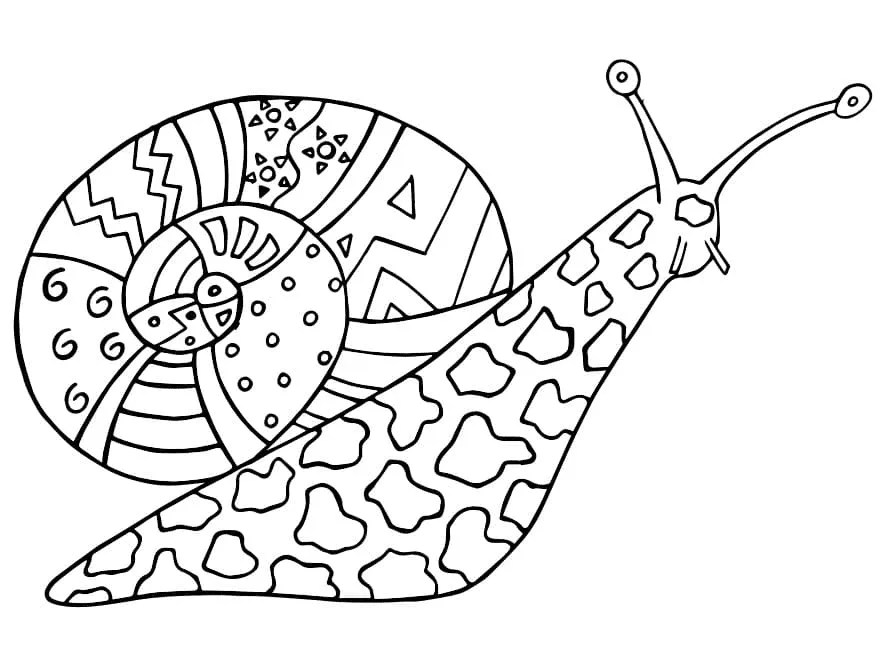 coloriage Escargot pour enfant de à imprimer