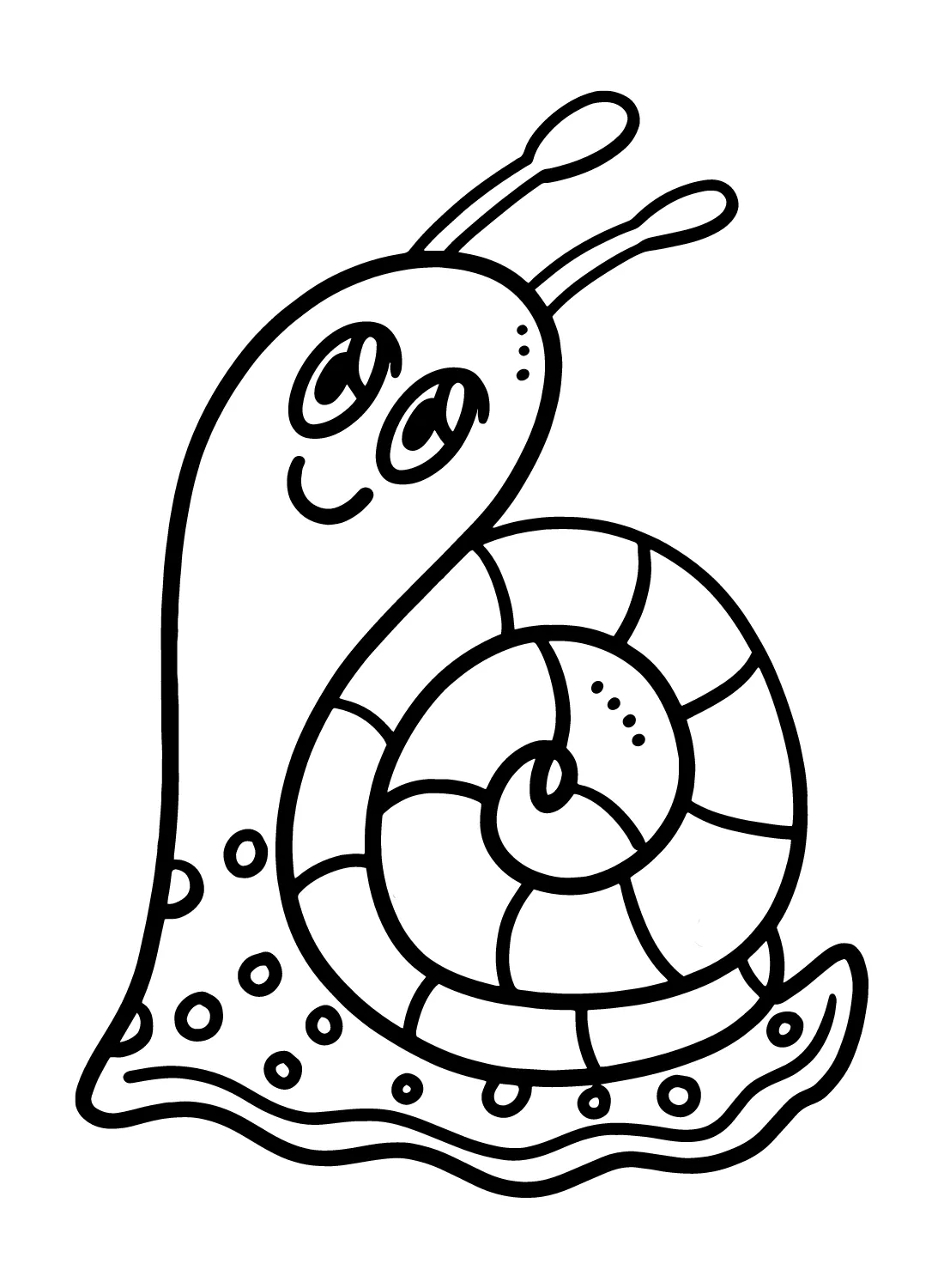 coloriage Escargot à imprimer pour enfants 2