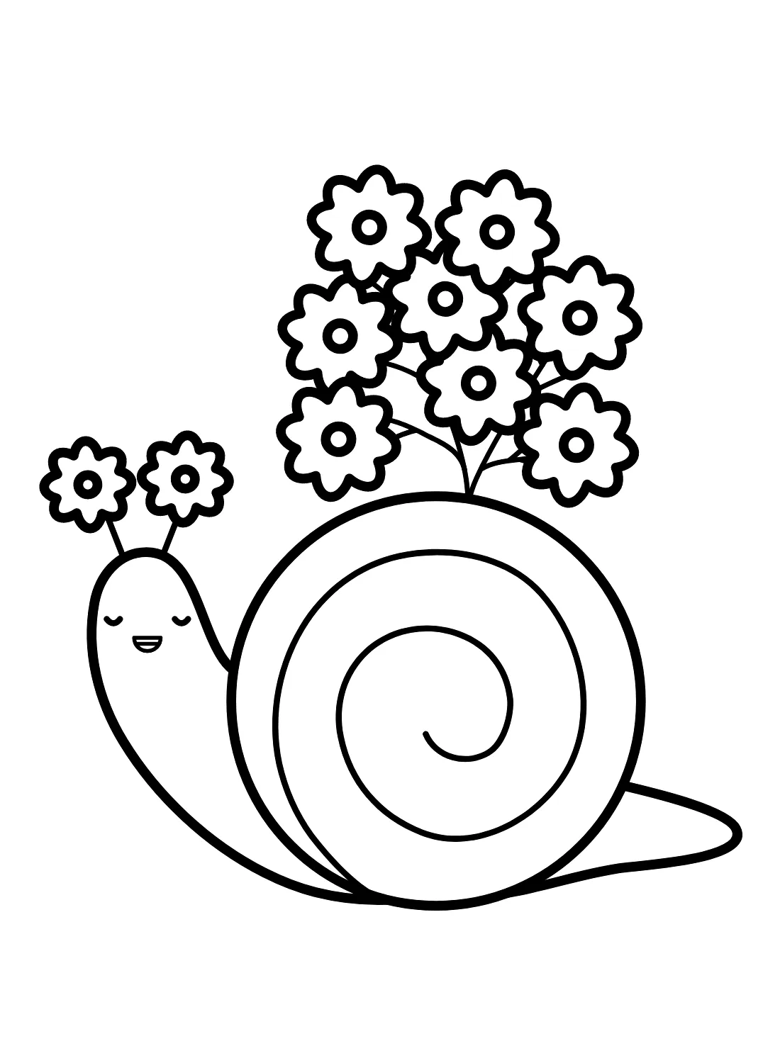 coloriage Escargot à imprimer pour enfants 1