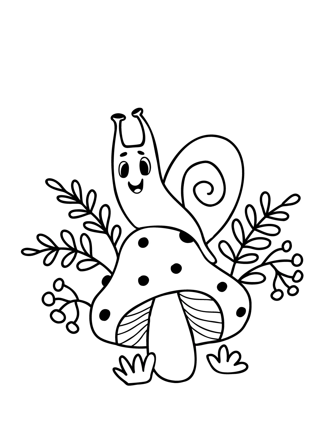 coloriage Escargot pour enfants a imprimer gratuit