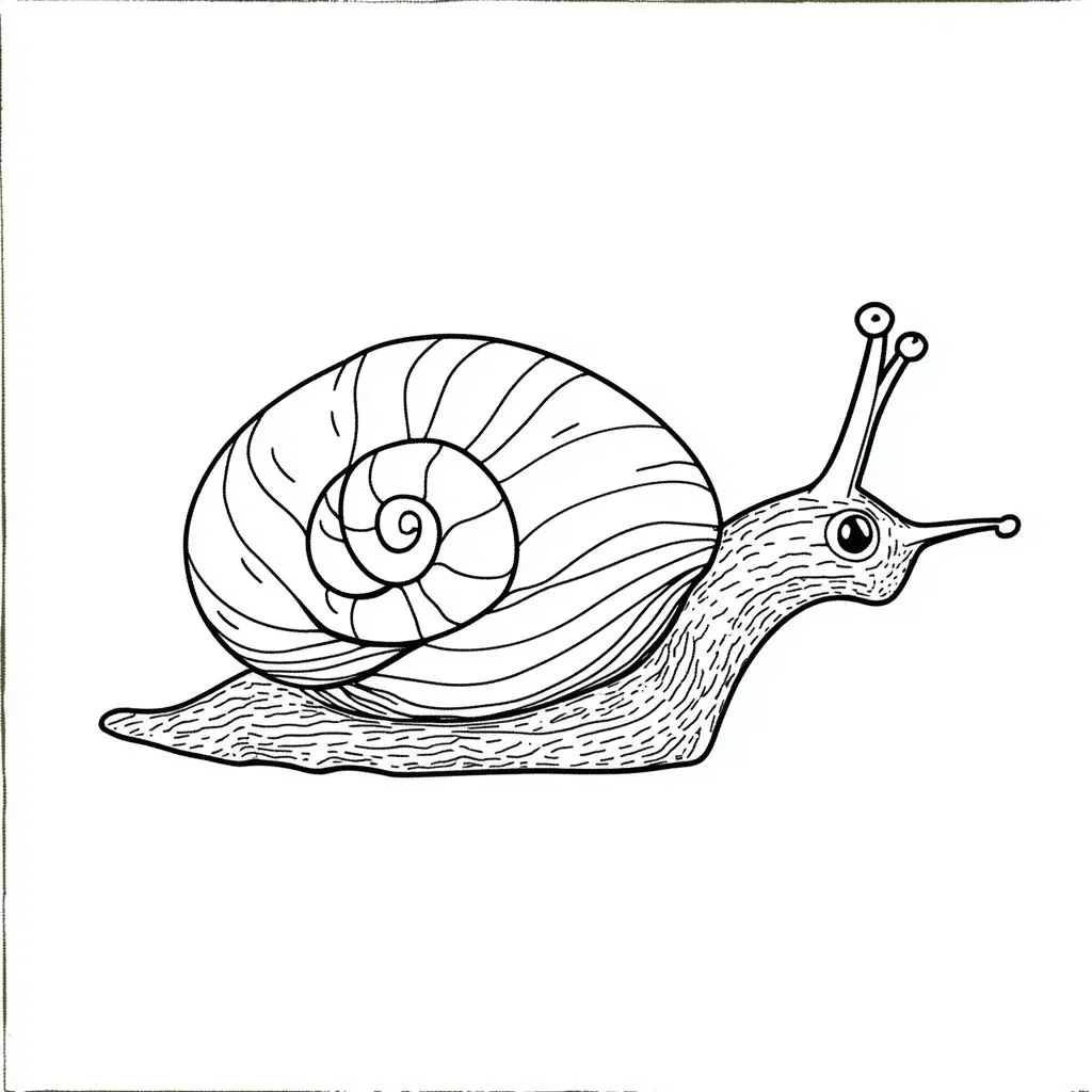 coloriage Escargot à imprimer gratuitement pdf