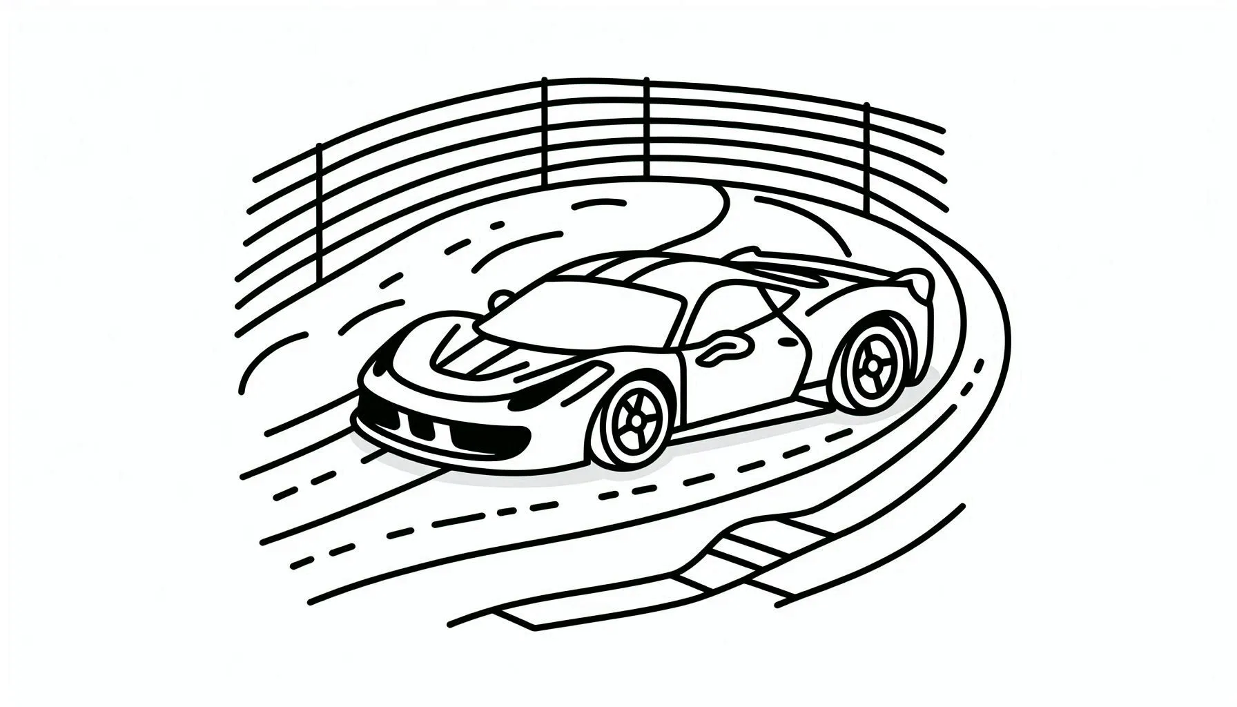 coloriage Ferrari pour enfant de 7 ans 1