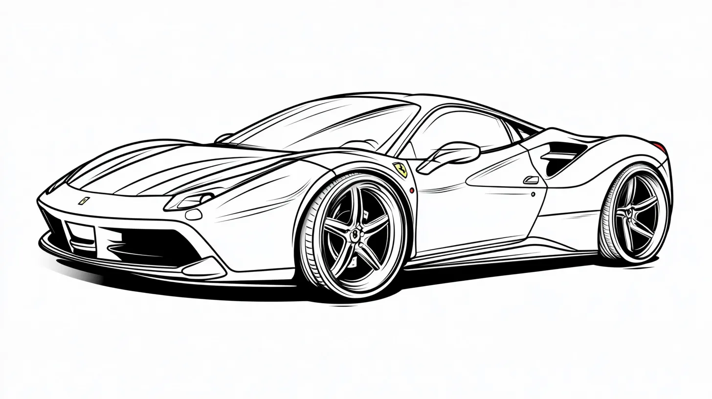 44+ Ferrari para colorear PDF gratuitas