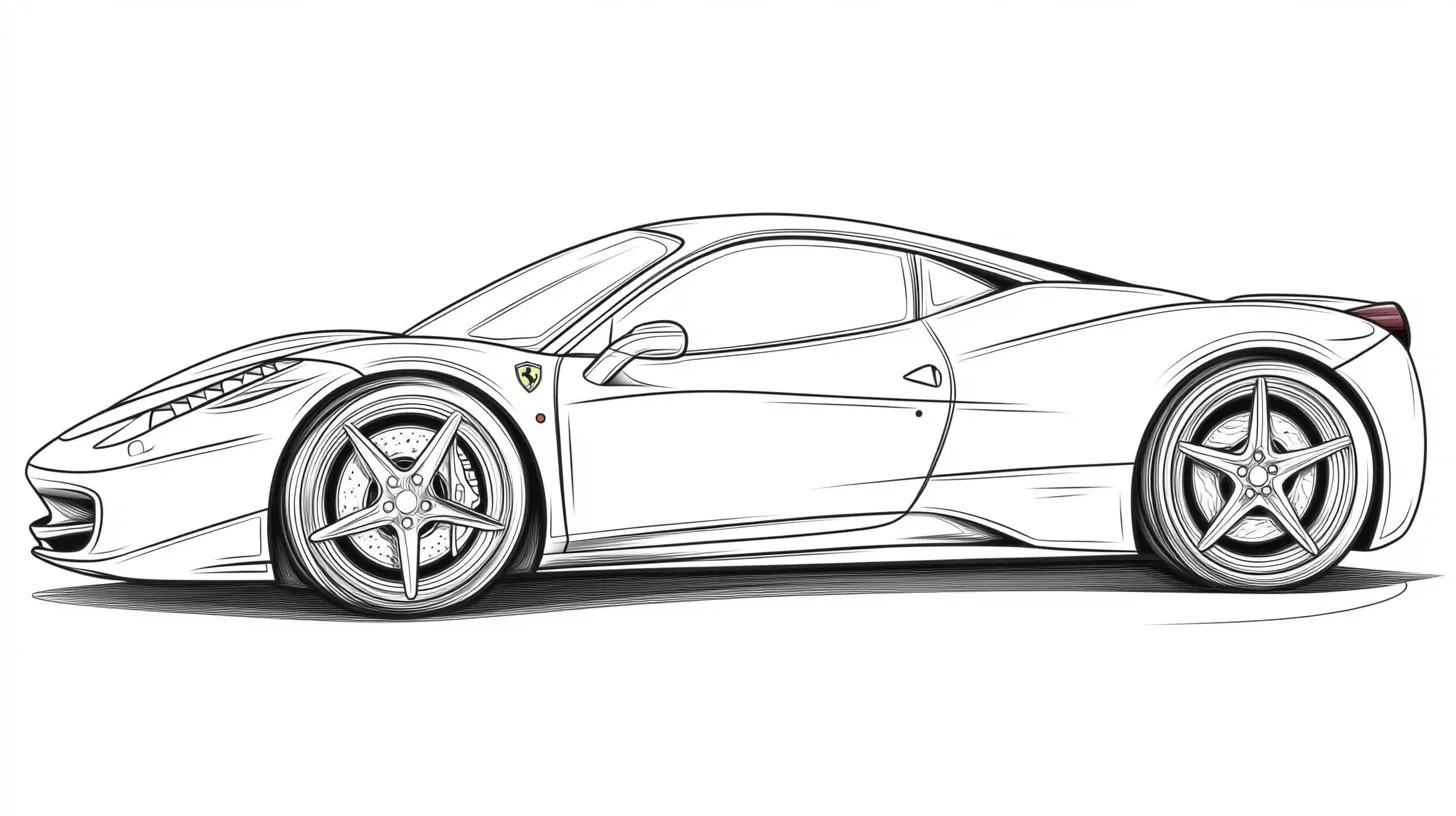 coloriage Ferrari pour enfants