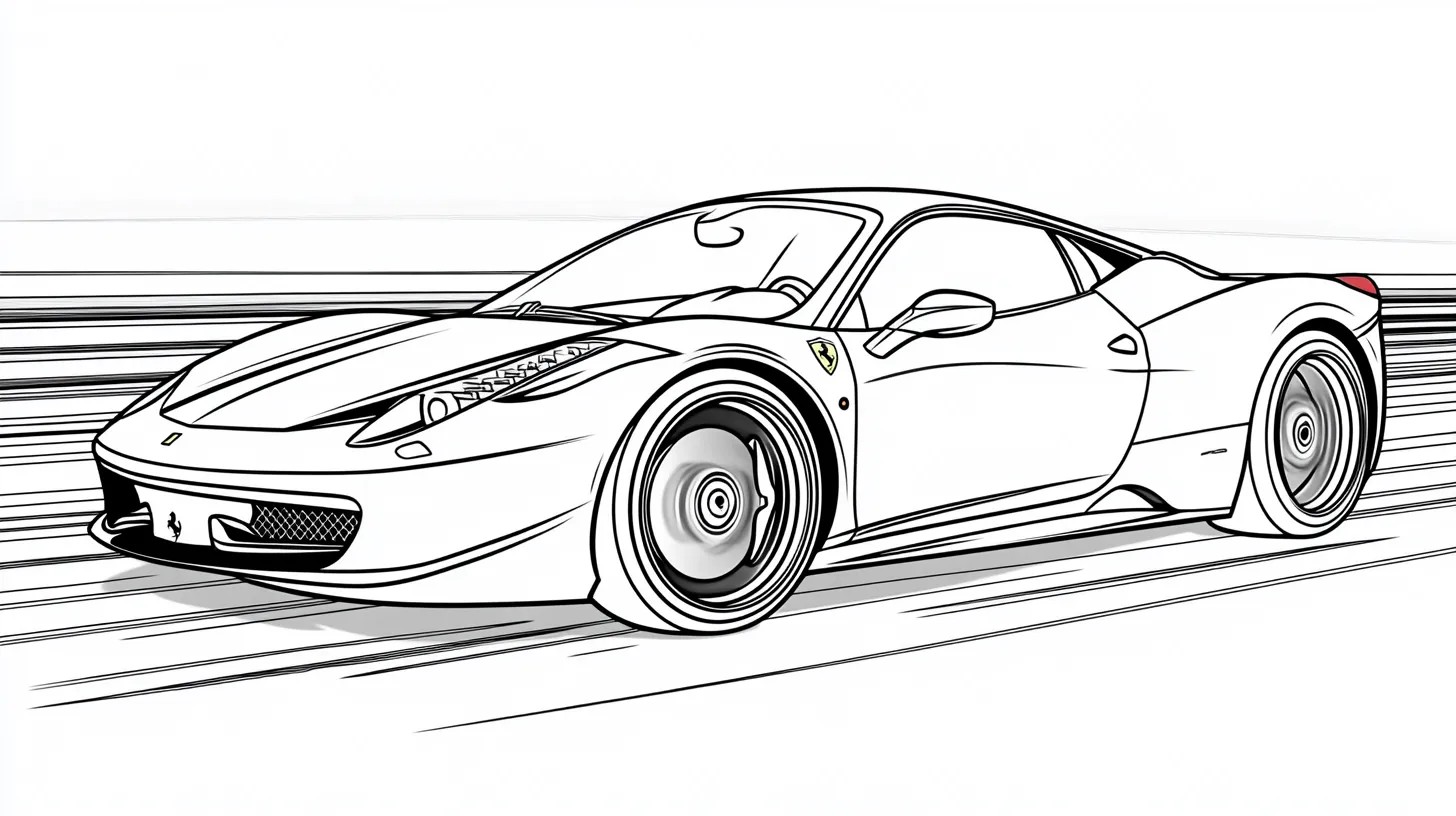 télécharger coloriage Ferrari gratuit 1