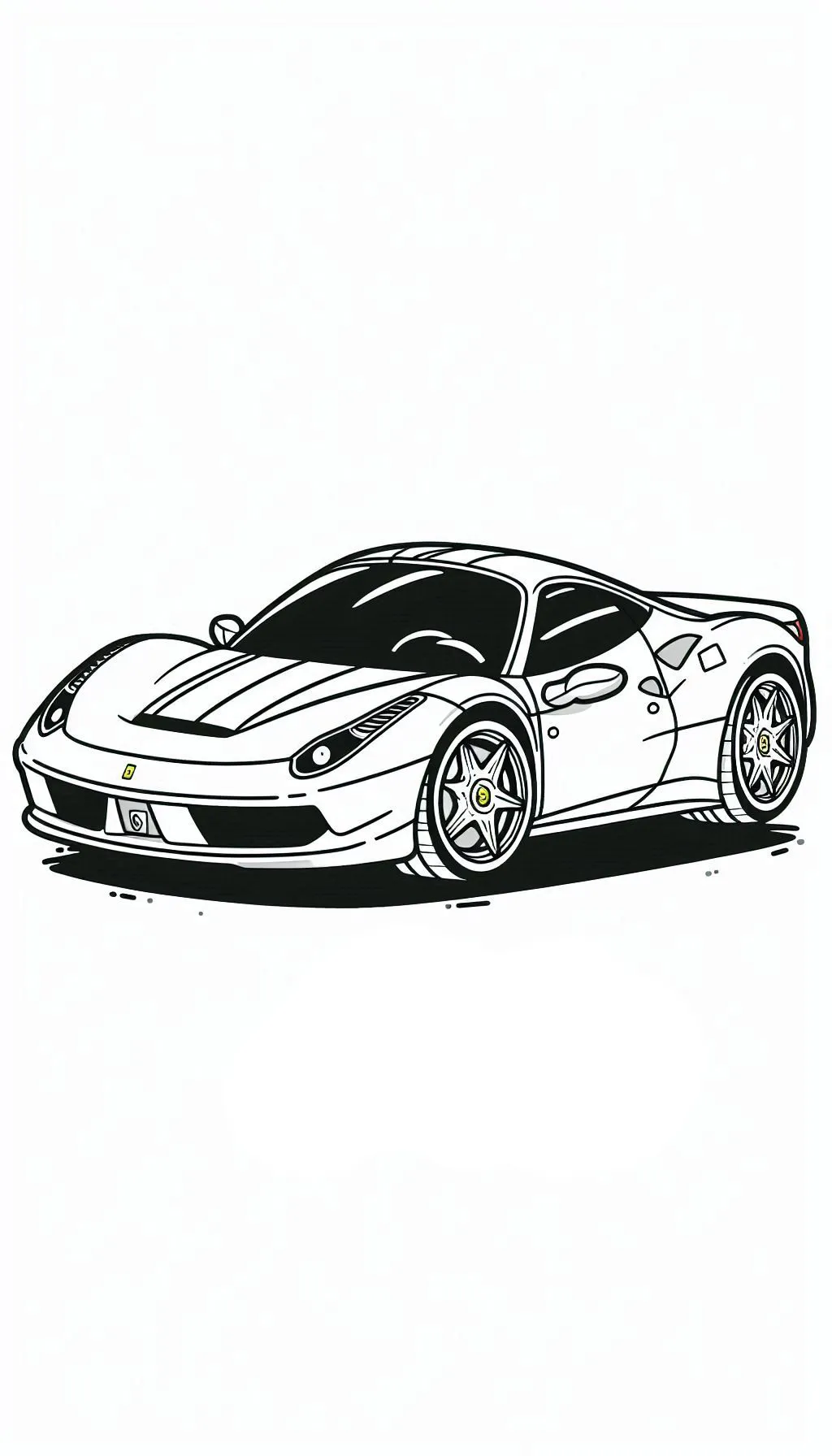 image de coloriage Ferrari pour enfant 2